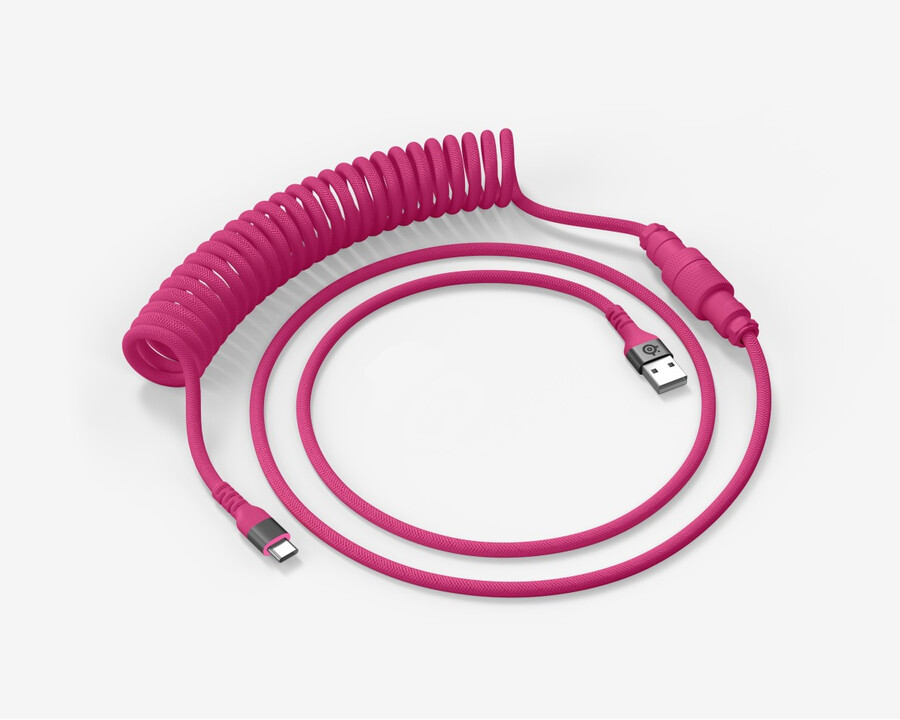 coiled cable bright pink